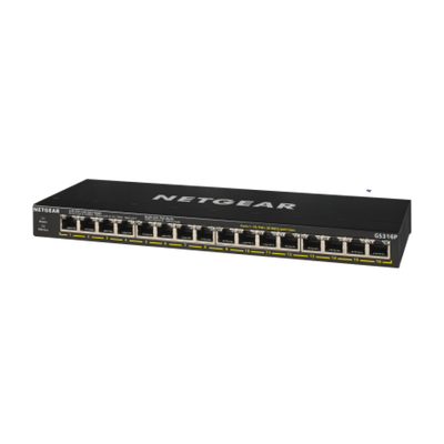 NETGEAR GS316P Unmanaged 16-Port PoE Gigabit Ethernet Switch